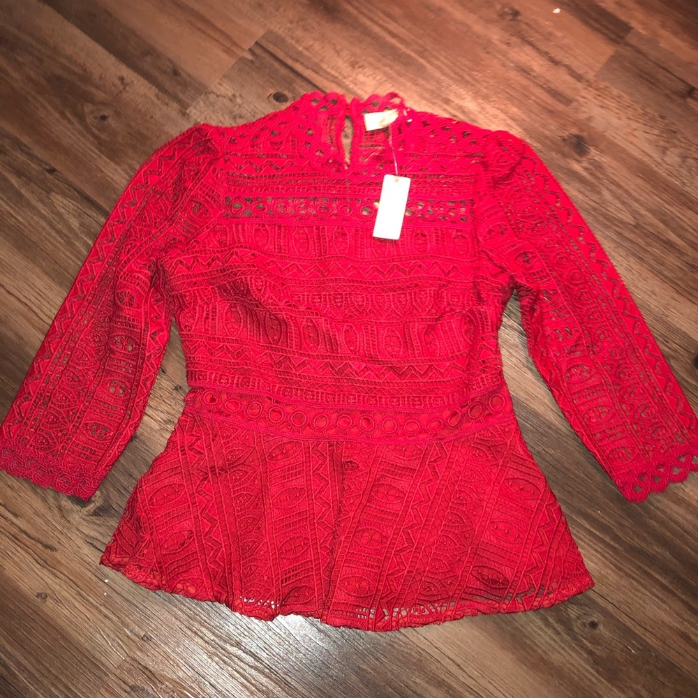 Bright red top